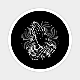 'God's Hands Never Slip' Religion Shirt Magnet